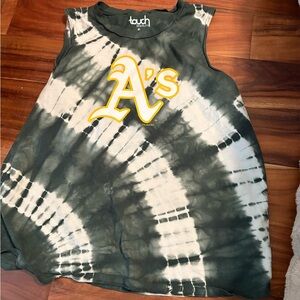 Touch by Alyssa Milano Green  White Oakland A's Tank athletics size xl mlb (35)‎
